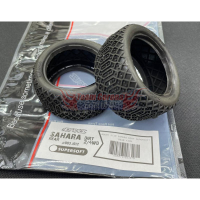 Hotrace Sahara 4WD Rear Dirt SuperSoft 1/10 Buggy Rear Tyre with insert